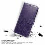 Nokia 2.4 Handy H�lle Schutz Tasche Cover Flip Case Kartenfach Violett
