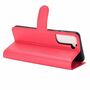 Samsung Galaxy S21 Handyh�lle Schutztasche Case Cover Klapptasche Rot