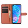 Oppo A72 / A73 Handyh�lle Schutztasche Case Cover Klapptasche Braun