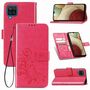 Samsung Galaxy A12 Handy H�lle Schutz Tasche Cover Flip Case Kartenfach Pink