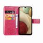 Samsung Galaxy A12 Handy H�lle Schutz Tasche Cover Flip Case Kartenfach Pink