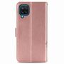 Samsung Galaxy A12 Handy H�lle Schutz Tasche Cover Flip Case Kartenfach Rosa