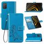 Xiaomi Poco M3 Handy H�lle Schutz Tasche Cover Flip Case Kartenfach Blau