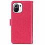 Xiaomi Mi 11 Handy H�lle Schutz Tasche Cover Flip Case Kartenfach Pink