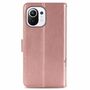 Xiaomi Mi 11 Handy H�lle Schutz Tasche Cover Flip Case Kartenfach Rosa