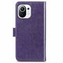 Xiaomi Mi 11 Handy H�lle Schutz Tasche Cover Flip Case Kartenfach Violett