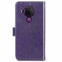 Nokia 5.4 Handy H�lle Schutz Tasche Cover Flip Case Kartenfach Violett