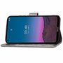 Nokia 5.4 Handy H�lle Schutz Tasche Cover Flip Case Kartenfach Grau
