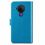 Nokia 5.4 Handy H�lle Schutz Tasche Cover Flip Case Kartenfach Blau