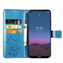 Nokia 5.4 Handy H�lle Schutz Tasche Cover Flip Case Kartenfach Blau