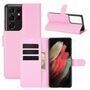 Samsung Galaxy S21 Ultra Handyh�lle Schutztasche Case Cover Klapptasche Rosa