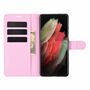 Samsung Galaxy S21 Ultra Handyh�lle Schutztasche Case Cover Klapptasche Rosa