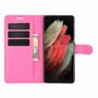 Samsung Galaxy S21 Ultra Handyh�lle Schutztasche Case Cover Klapptasche Rosa