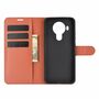 Nokia 5.4 Handyh�lle Schutztasche Case Cover Klapptasche Braun