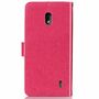Nokia 2.2 Handy H�lle Schutz Tasche Cover Flip Case Kartenfach Pink