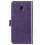 Nokia 2.2 Handy H�lle Schutz Tasche Cover Flip Case Kartenfach Violett