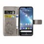 Nokia 2.2 Handy H�lle Schutz Tasche Cover Flip Case Kartenfach Grau