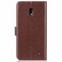 Nokia 2.2 Handy H�lle Schutz Tasche Cover Flip Case Kartenfach Braun