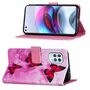 Handyh�lle f�r Motorola Moto G100 Schutztasche Wallet Cover 360 Case Etuis Rosa