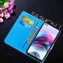 Handyh�lle f�r Motorola Moto G100 Schutztasche Wallet Cover 360 Case Etuis Blau