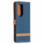 Handyh�lle f�r Huawei P50 Schutztasche Wallet Cover 360 Case Etuis Blau