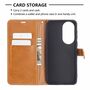 Handyh�lle f�r Huawei P50 Schutztasche Wallet Cover 360 Case Etuis Braun