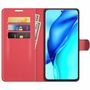 Handyh�lle f�r Huawei P50 Pro Schutztasche Wallet Cover 360 Case Etuis Rot