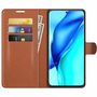 Handyh�lle f�r Huawei P50 Pro Schutztasche Wallet Cover 360 Case Etuis Braun