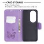 Handyh�lle f�r Huawei P50 Pro Schutztasche Wallet Cover 360 Case Etuis Violett
