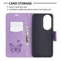 Handyh�lle f�r Huawei P50 Schutztasche Wallet Cover 360 Case Etuis Violett