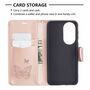 Handyh�lle f�r Huawei P50 Schutztasche Wallet Cover 360 Case Etuis Rosa