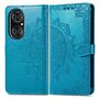 Handyh�lle f�r Huawei P50 Schutztasche Wallet Cover 360 Case Etuis Blau