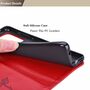 Handyh�lle f�r Xiaomi Mi 11 Lite Schutztasche Wallet Cover 360 Case Etuis Rot