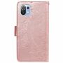Handyh�lle f�r Xiaomi Mi 11 Lite Schutztasche Wallet Cover 360 Case Etuis Rosa