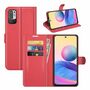 Handyh�lle f�r Xiaomi Redmi Note 10 5G Schutztasche Wallet Cover 360 Case Etuis Rot