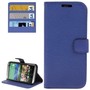 Schutzh�lle PU Handytasche (Flip Quer) f�r Handy HTC One 2 M8 Blau