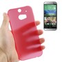 Schutzh�lle Case Ultra D�nn 0,3mm f�r Handy HTC One M8 / M8s Rot Transparent