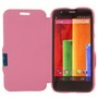 Handyhlle Tasche fr Motorola Moto G / X1032 Pink gebrstet