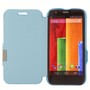 Handyh�lle Tasche f�r Motorola Moto G / X1032 Hellblau geb�rstet