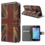 Handyh�lle Tasche f�r Handy Samsung Galaxy J1 Retro Fahne England / UK