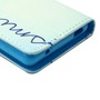 Handyh�lle Tasche f�r Handy Sony Xperia Z4 Compact Schriftzug Smile Blau