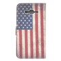  Handyh�lle Tasche f�r Case Handy Samsung Galaxy J5 Retro Fahne USA