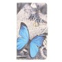  Handyh�lle Tasche f�r Case Handy Huawei Y635 Blauer Schmetterling