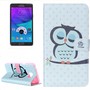 Handyhlle Tasche fr Handy Samsung Galaxy Note 5 Dicke Eule auf Ast