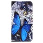 Handyh�lle Tasche f�r Handy Samsung Galaxy Note 5 Blauer Schmetterling