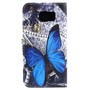 Handyh�lle Tasche f�r Handy Samsung Galaxy Note 5 Blauer Schmetterling