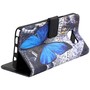 Handyh�lle Tasche f�r Handy Samsung Galaxy Note 5 Blauer Schmetterling