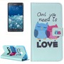 Handyh�lle Tasche f�r Handy Samsung Galaxy Note 5 Edge OWL you need is Love