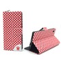 Handyh�lle Tasche f�r Handy Sony Xperia Z5 Polka Dot Rot