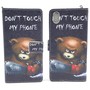  Handyh�lle Tasche f�r Case Handy Sony Xperia M4 Aqua Schriftzug B�r mit Kettens�ge